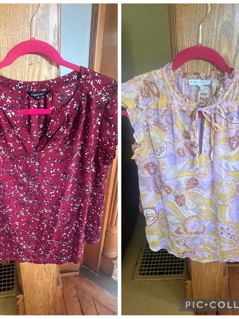 Maroon Printed Cap-Sleeve and Paisley Pattern Blouse Bundle